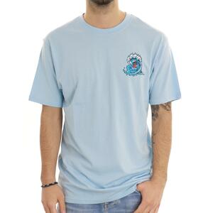 T-SHIRT SCREAMING WAVE SANTA CRUZ AZZURRO